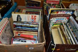 BOOKS, four boxes containing 'Children's books (eighty Ladybird, Eagle and Christmas Annuals),