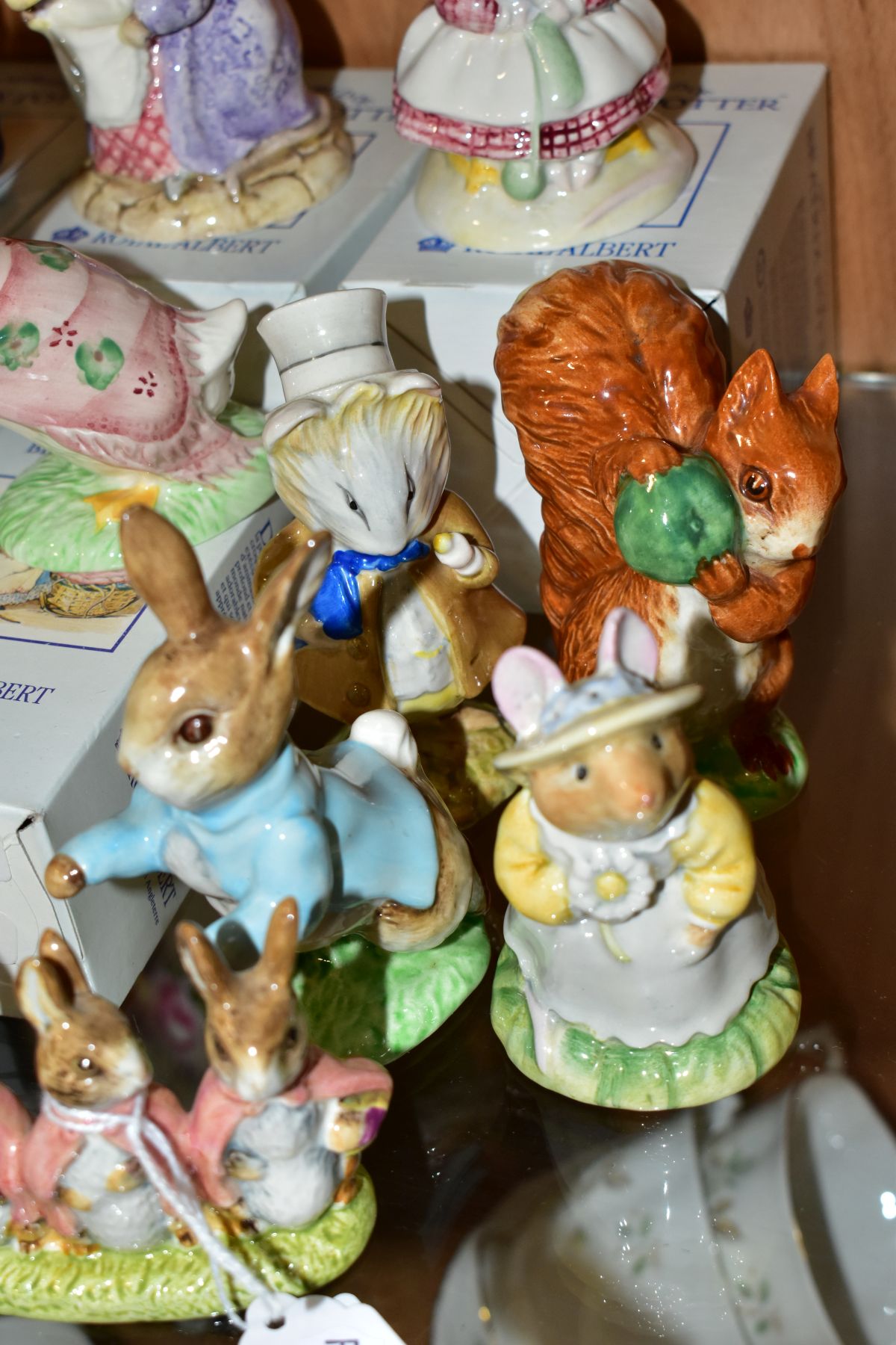 ELEVEN BEATRIX POTTER FIGURES, comprising six Beswick Flopsy, Mopsy and Cottontail, Amiable Guinea- - Image 12 of 12