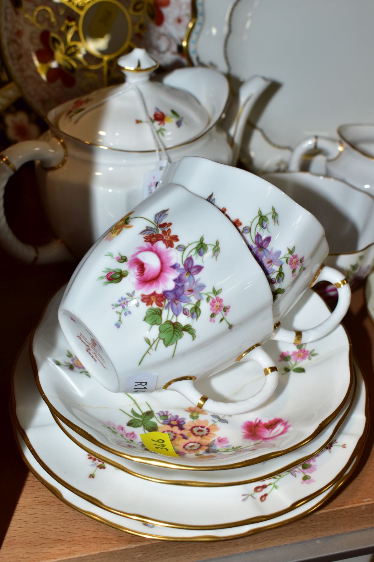 A GROUP OF ROYAL CROWN DERBY, to include a Derby Posies tea for two (teapot hairline), milk jug, - Image 2 of 6