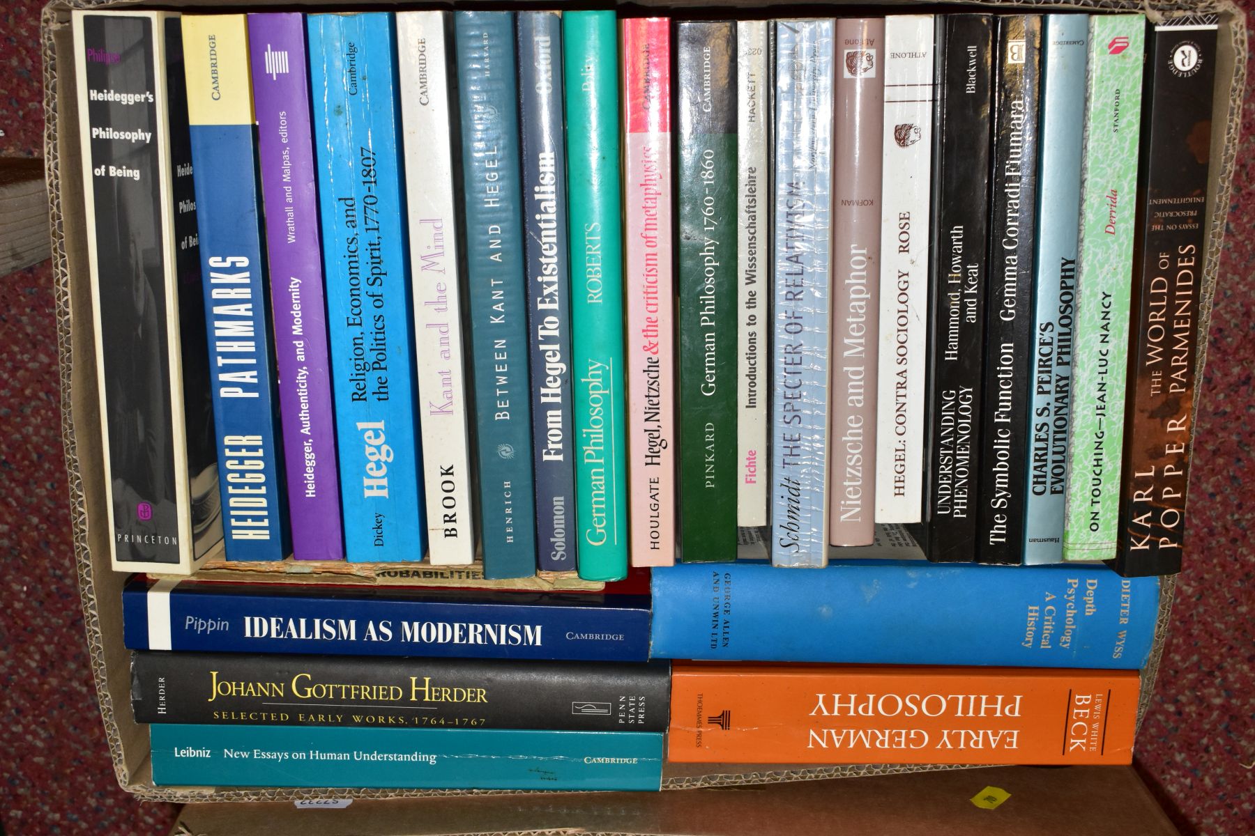 SEVEN BOXES OF BOOKS, subjects are mostly philosophy, language and literature, with works on or by - Image 8 of 8