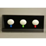 DOUG HYDE (BRITISH 1972) 'MONDAY, WEDNESDAY, FRIDAY', three head sculptures encased within a perspex