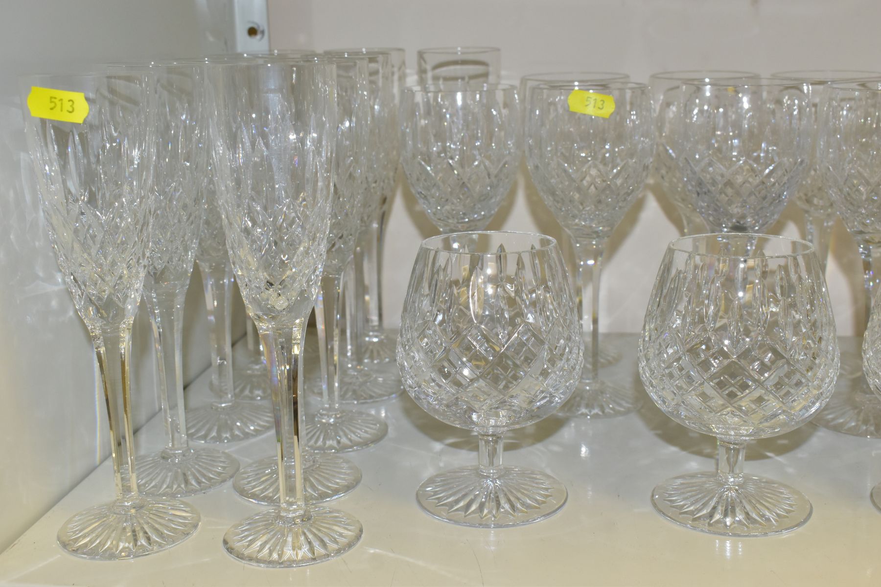 A QUANTITY OF DRINKING GLASSES, etc, including some Stuart Crystal, majority unbranded, includes - Image 4 of 7