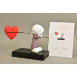 DOUG HYDE (BRITISH 1972) 'CAUGHT UP IN LOVE' a limited edition sculpture of a figure with a love