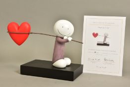 DOUG HYDE (BRITISH 1972) 'CAUGHT UP IN LOVE' a limited edition sculpture of a figure with a love