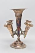 A GEORGE V SILVER EPERGNE CENTREPIECE, larger central holder and four removeable holders, each of