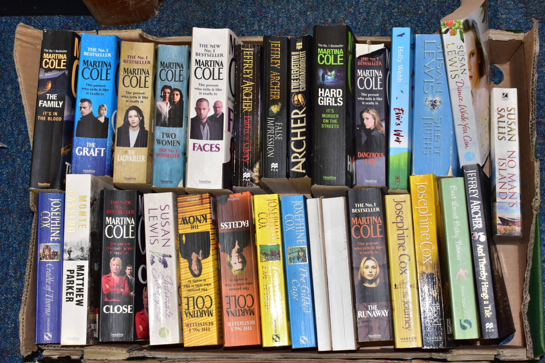 SIX BOXES OF BOOKS, to include hardback and paperback, mostly fiction with some biography/ - Image 5 of 7