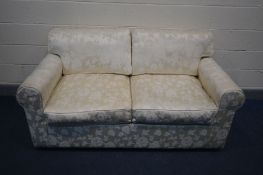 A GAINSBOROUGH LIMITED CREAM UPHOLSTERED SOFA BED, length 170cm