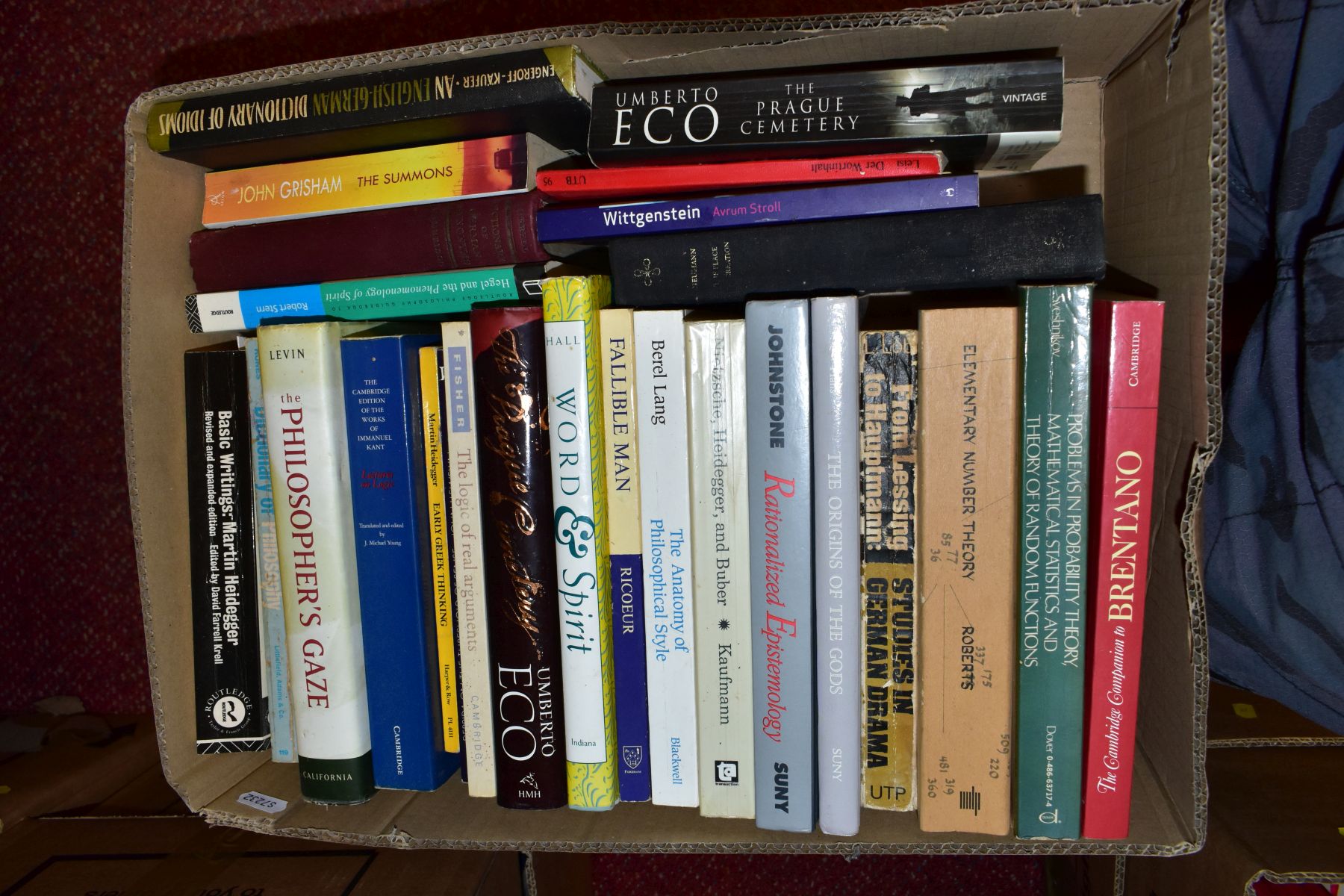 SEVEN BOXES OF BOOKS, subjects are mostly philosophy, language and literature, with or by Hegel, - Image 5 of 8