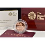 A ROYAL MINT BOXED WITH A C.O.A. 2019 GOLD PROOF SOVEREIGN including a sovereign booklet