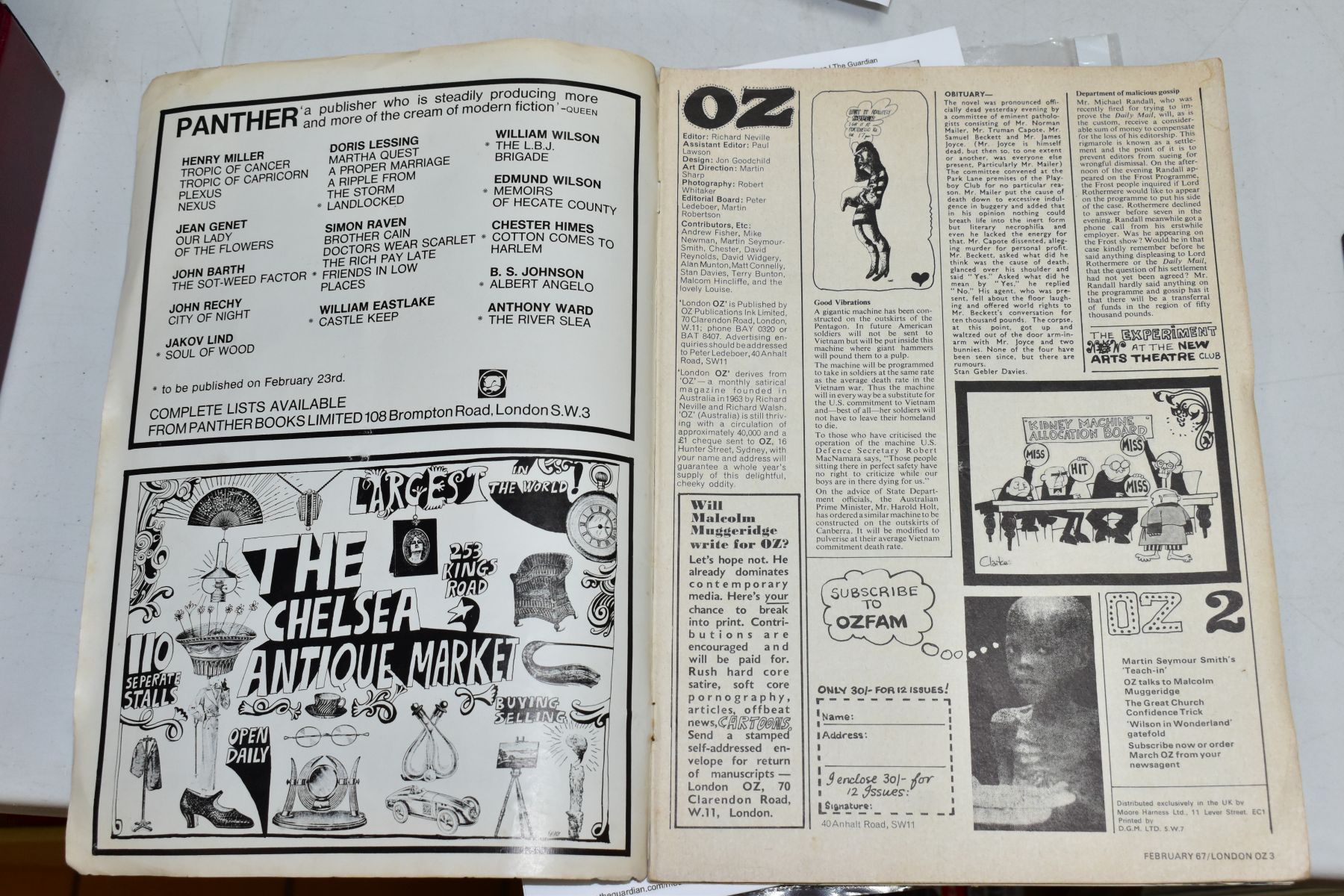 OZ MAGAZINE: 1st EDITION. A very rare copy of the counterculture magazine, London OZ, February 1967, - Image 3 of 7