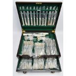 A 115 PIECE CANTEEN OF SILVER CUTLERY FOR TWELVE COVERS, comprising nine Jesmond pattern pieces