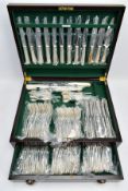 A 115 PIECE CANTEEN OF SILVER CUTLERY FOR TWELVE COVERS, comprising nine Jesmond pattern pieces