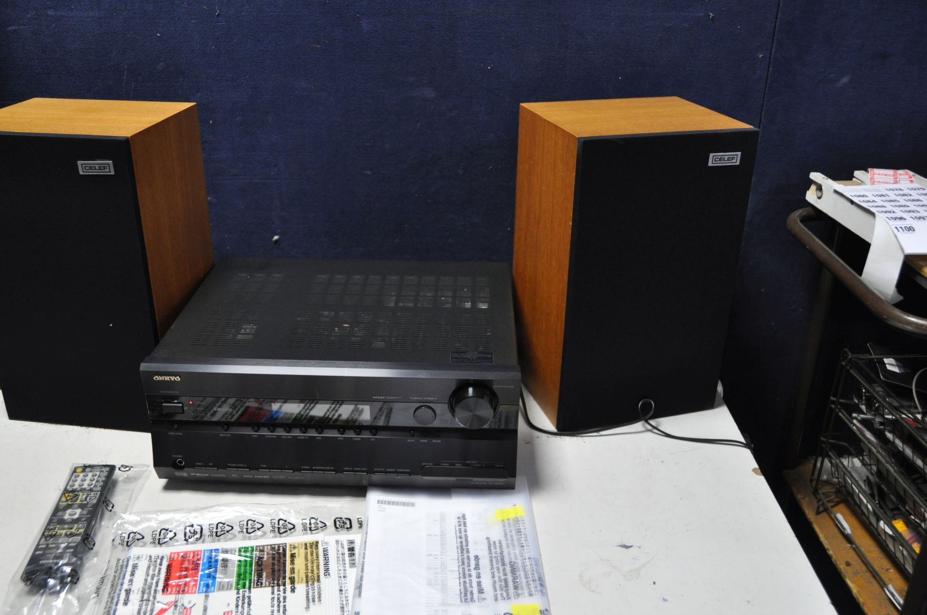 AN ONYKO TX-SR605 7-1 AV RECEIVER/AMP with manual original box and remote, a pair of Celef - Image 3 of 7