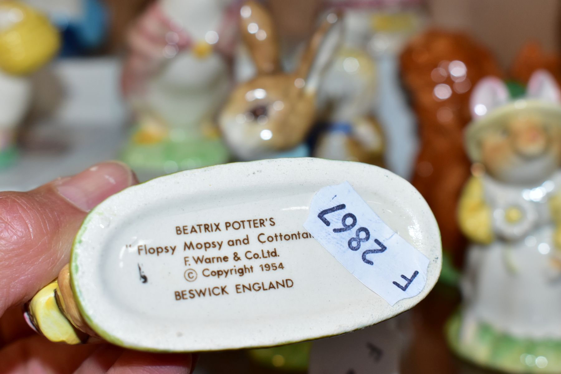 ELEVEN BEATRIX POTTER FIGURES, comprising six Beswick Flopsy, Mopsy and Cottontail, Amiable Guinea- - Image 4 of 12
