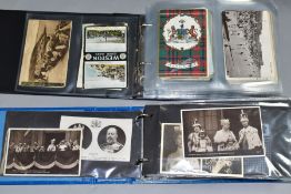 POSTCARDS, a collection of approximately four hundred and fifteen postcards in two ring-binder