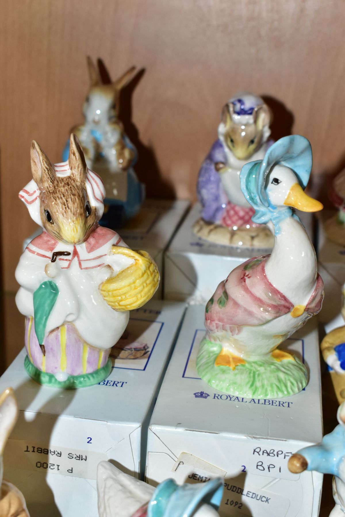 ELEVEN BEATRIX POTTER FIGURES, comprising six Beswick Flopsy, Mopsy and Cottontail, Amiable Guinea- - Image 6 of 12