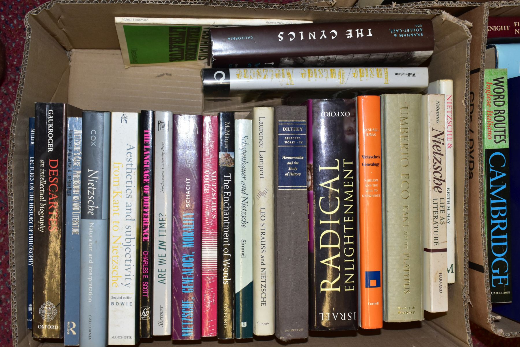 SEVEN BOXES OF BOOKS, subjects are mostly philosophy, language and literature, with or by Hegel, - Image 7 of 8