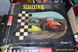 A QUANTITY OF BOXED AND UNBOXED SCALEXTRIC, to include Grand Prix Series set, No. GP3, contents