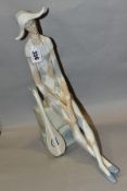 A LLADRO FIGURE 'SAD HARLEQUIN', No. 4558. Issued 1969, retired 1994, sculptor Fulgencio Garcia,