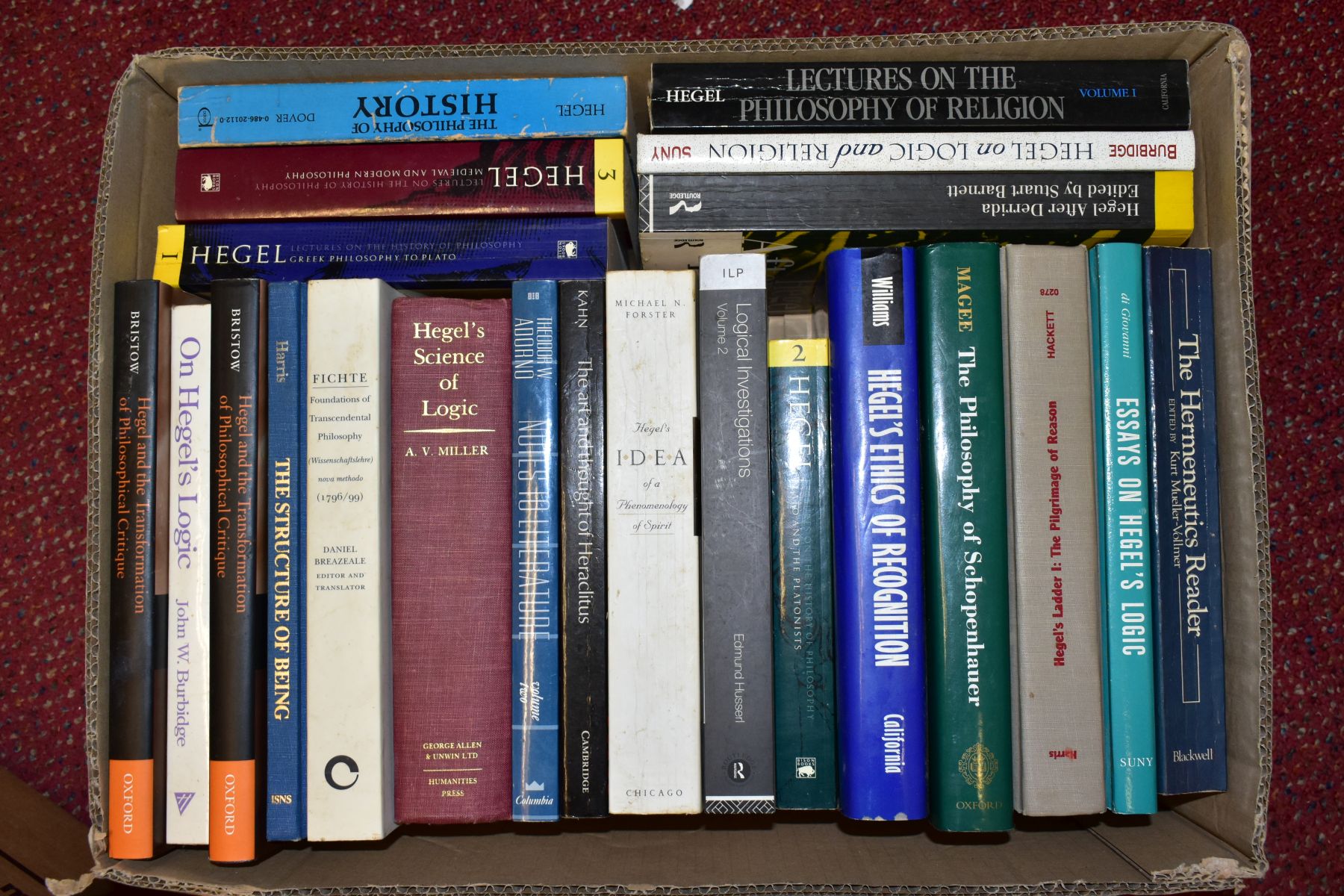 SIX BOXES OF PHIOLOSOPHY INTEREST BOOKS, to include works on/by Hegel, Nietzsche, Schopenhauer, - Image 3 of 7