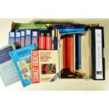 A LARGE BOX OF STAMP CATALOGUES AND OTHER ACCESSORIES including S.O.W. 2008 in excellent condition.