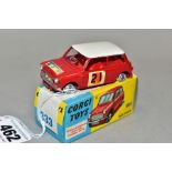 A BOXED CORGI AUSTIN MINI COOPER S, No. 333, Sun-RAC Rally, red body with white roof RN21, missing