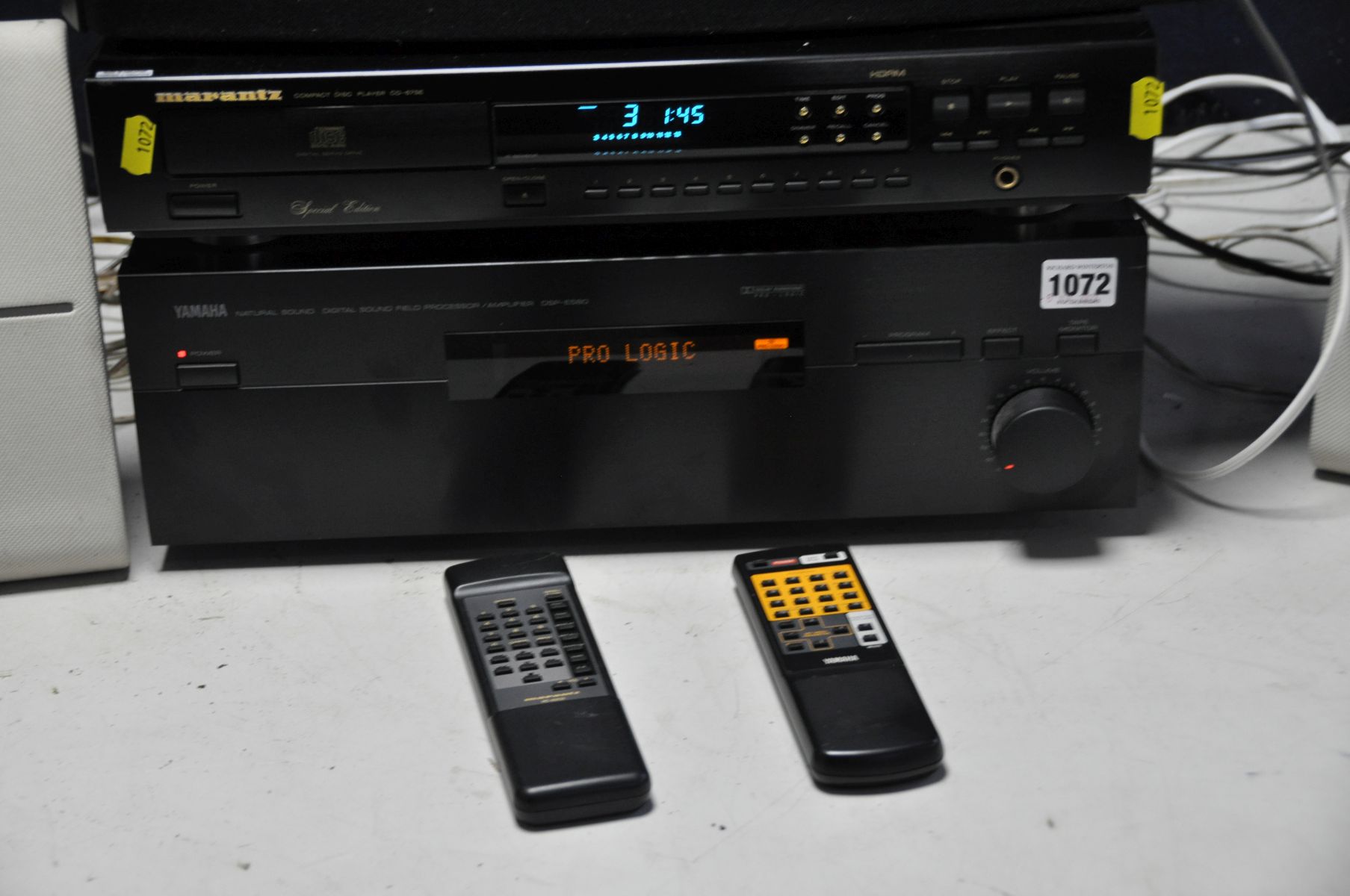 A YAMAHA DSP-E580 SOUND FIELD PROCESSOR/ AMPLIFIER with Remote, a Marantz CD-67SE CD Player with - Image 2 of 2