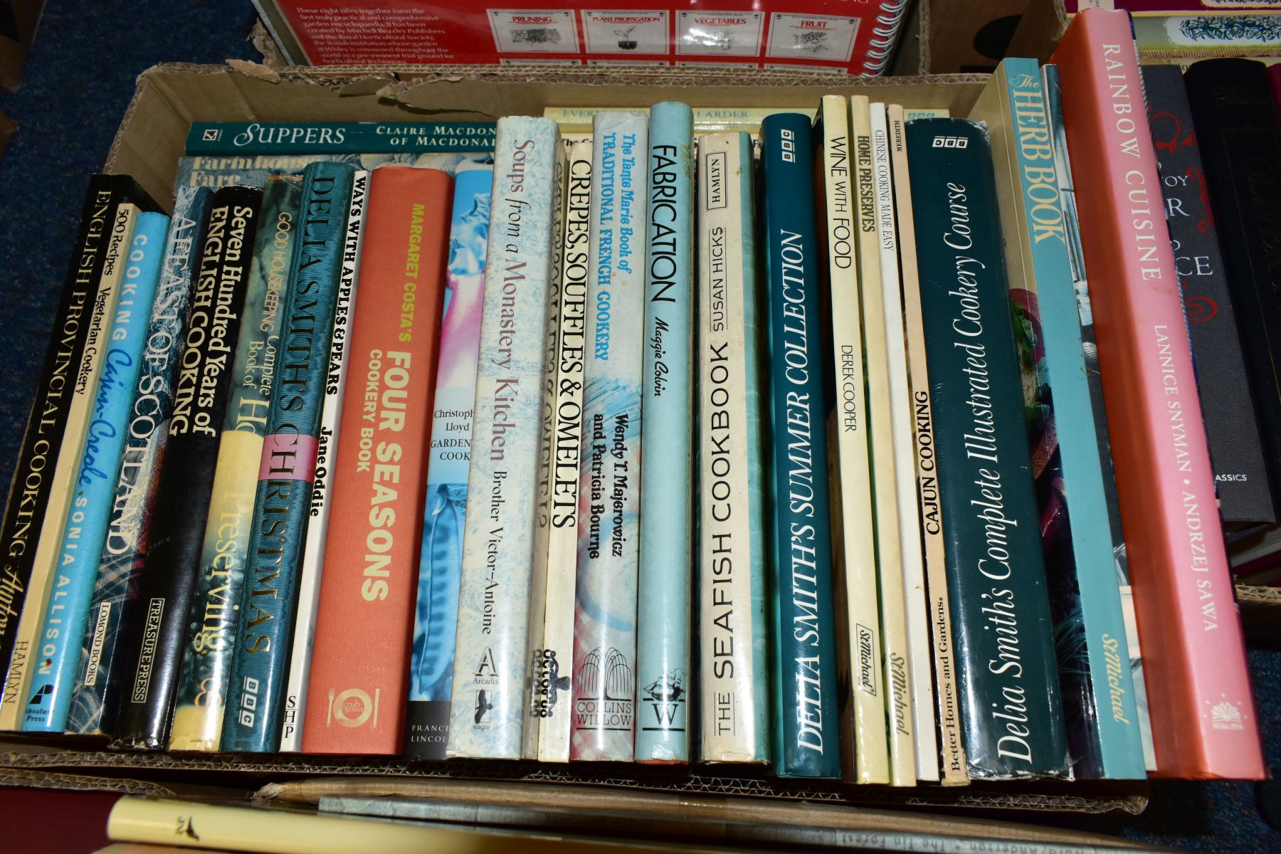 SIX BOXES OF MOSTLY HARDBACK BOOKS, subjects include gardening, cooking, art instruction, - Image 4 of 7