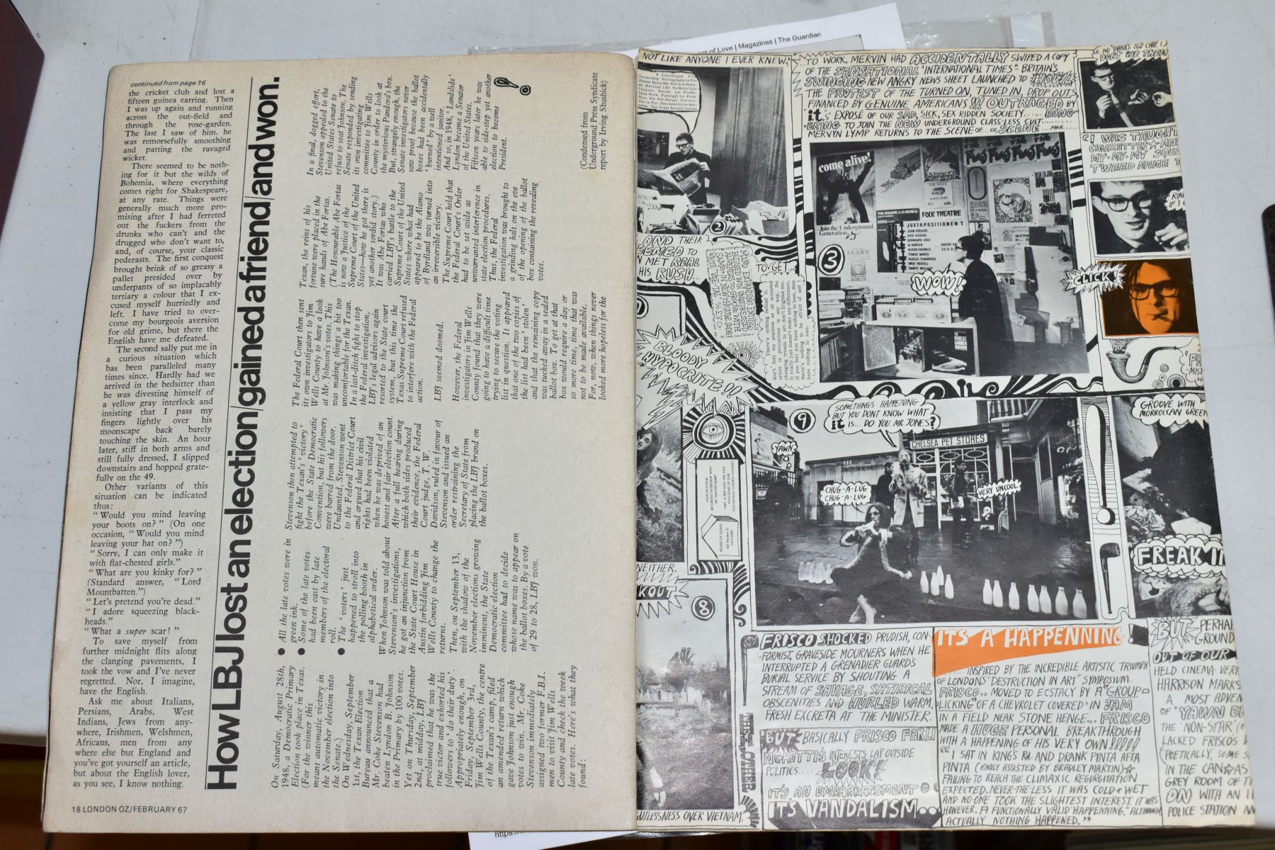 OZ MAGAZINE: 1st EDITION. A very rare copy of the counterculture magazine, London OZ, February 1967, - Image 6 of 7