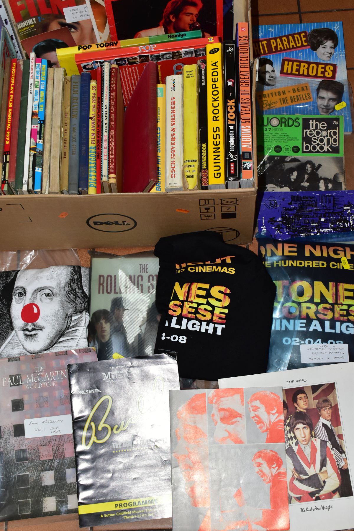 POP, ROCK MUSIC & FILM EPHEMERA to include a Vivienne Westwood 'Shakespeare' Red Nose Day 'T'