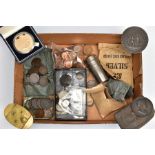 A BOX OF WORLD COINS FROM 18TH TO 21ST CENTURY, to include a 1796 4 Reale coin Charles IV, a 1758