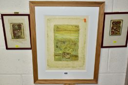 BRENDA HARTIN (BRITISH CONTEMPORARY) an artist proof calligraphy print 'Land Forms II' signed and