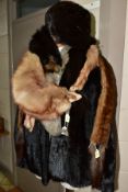 A LADIES DARK BROWN MINK JACKET, bears labels for Blackglama and Edelson, approximate size 14/16,