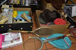 EIGHT BOXES OF SUNDRY ITEMS, ETC, to include three boxes of books, biographies - Anne Diamond,