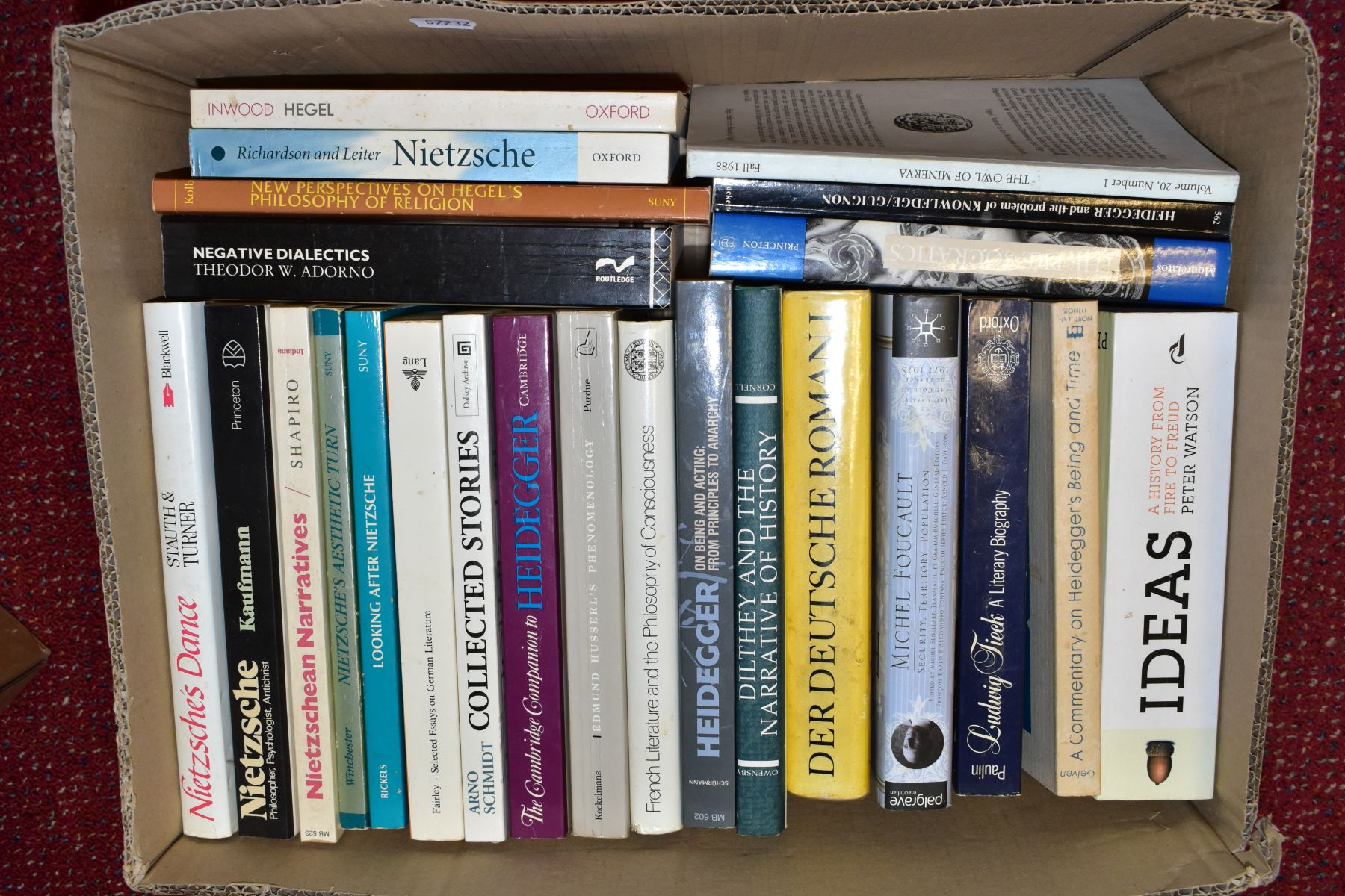 SIX BOXES OF PHIOLOSOPHY INTEREST BOOKS, to include works on/by Hegel, Nietzsche, Schopenhauer, - Image 7 of 7