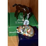 A BOXED ROYAL CROWN DERBY 'CATNIP KITTEN' COLLECTORS GUILD EXCLUSIVE PAPERWEIGHT (GOLD BUTTON),