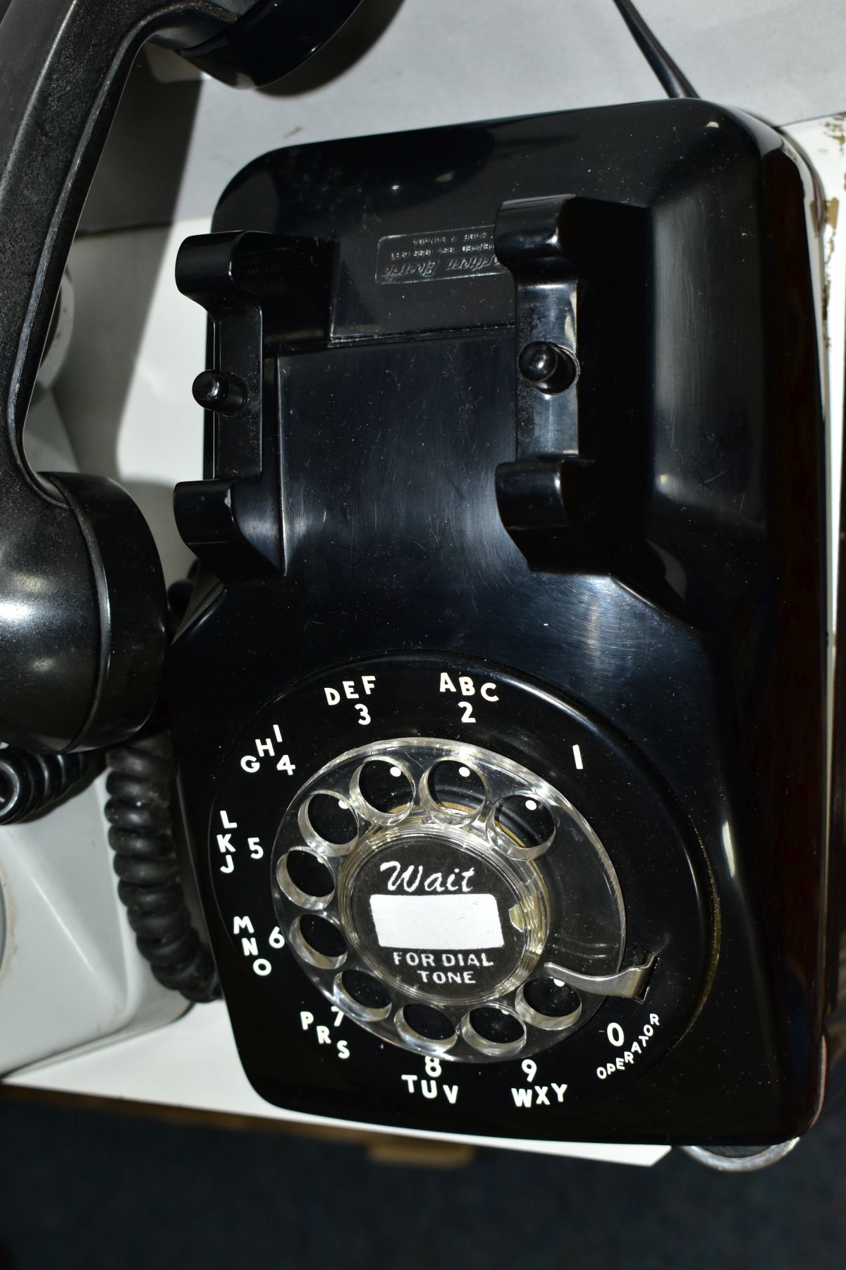 A MID 20TH CENTURY NORTHERN ELECTRIC CANADA BLACK TELEPHONE, with volume control dial underneath ' - Image 2 of 5