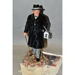 A ROYAL DOULTON LIMITED EDITION FIGURE, 'Winston S.Churchill' HN3433, No.1999/5000 modelled by