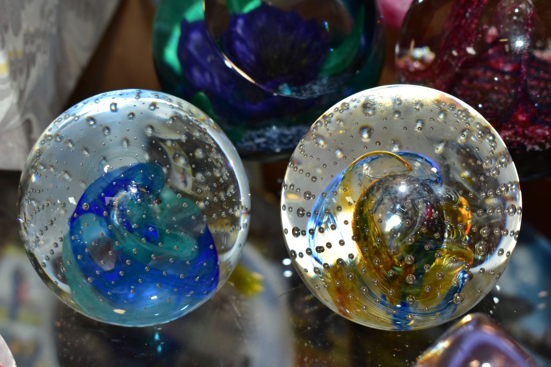 FOURTEEN CAITHNESS PAPERWEIGHTS, to include Fantasy Orchid 1993, Maydance, Coral Encounter 423/ - Image 5 of 11