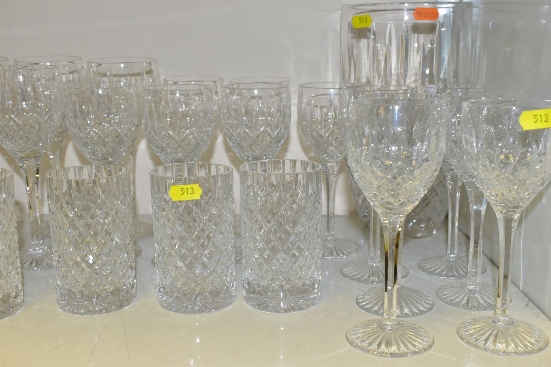 A QUANTITY OF DRINKING GLASSES, etc, including some Stuart Crystal, majority unbranded, includes - Image 2 of 7