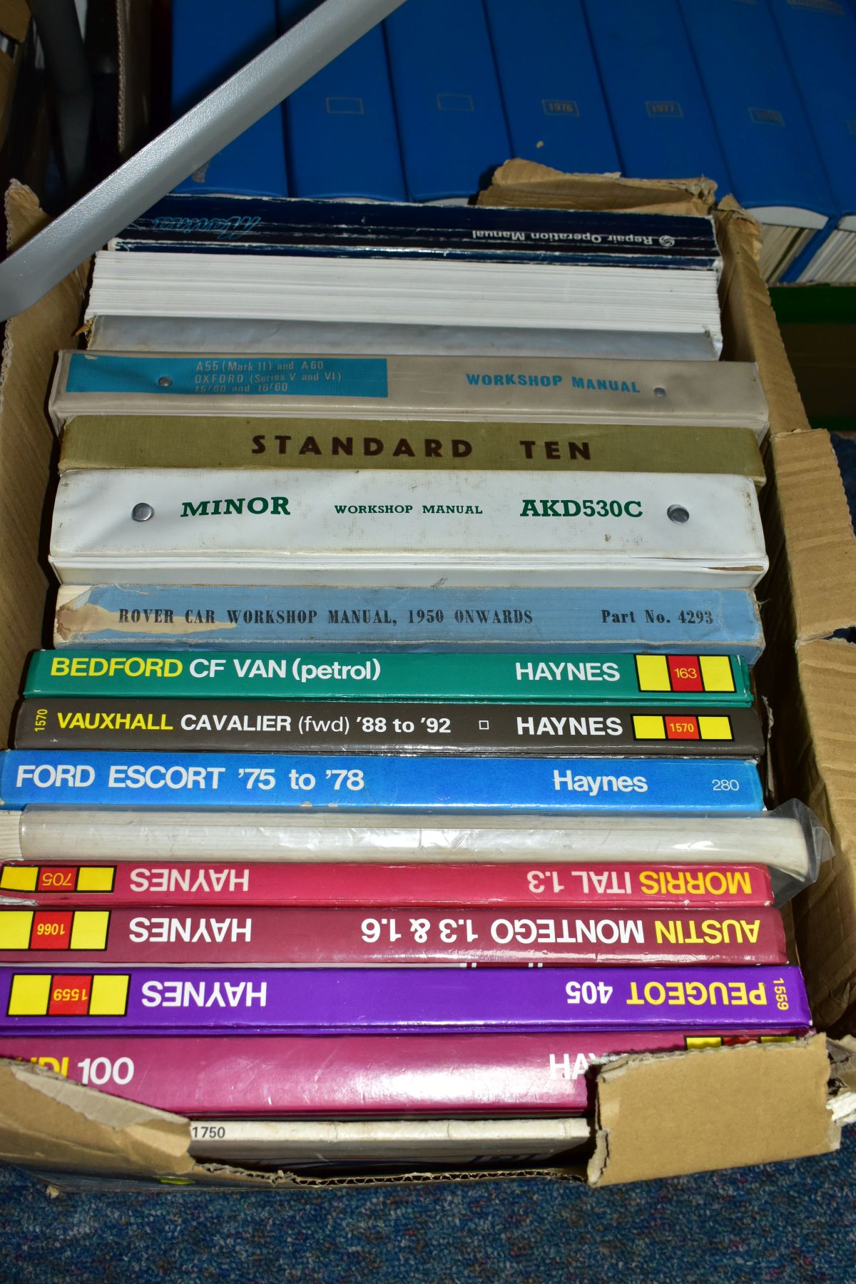 BOOKS, six boxes containing approximately 120 titles including 'Biggles' paperbacks, Haynes Manuals, - Image 8 of 8