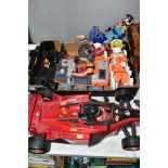 A QUANTITY OF HASBRO ACTION MAN FIGURES AND VEHICLES, to include F1 racing car, six wheel ATV,