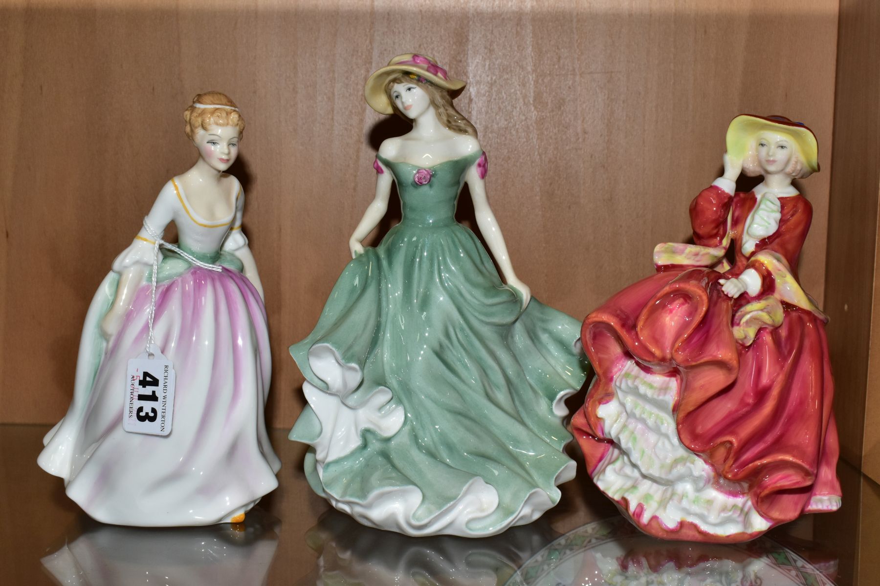 THREE ROYAL DOULTON LADY FIGURES, comprising 'Alison' HN3264, 'Best Wishes' HN3971 and 'Top O' The
