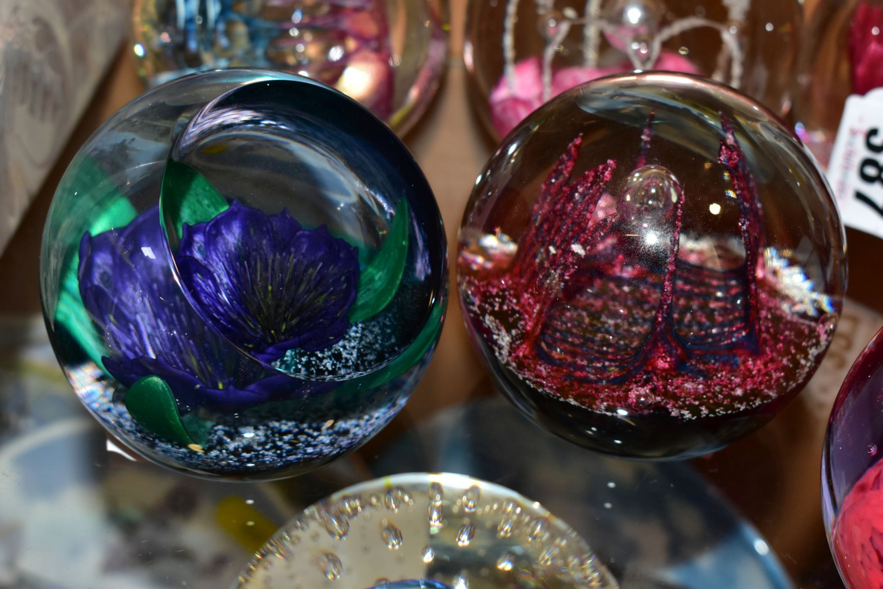 FOURTEEN CAITHNESS PAPERWEIGHTS, to include Fantasy Orchid 1993, Maydance, Coral Encounter 423/ - Image 6 of 11