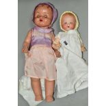 AN ARMAND MARSEILLE BISQUE HEAD BABY DOLL, nape of neck marked 'A M Germany 351/ 2½ K' and has the