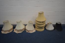 A COLLECTION OF LAMP SHADES, of various shapes, sizes, styles and colours (15)