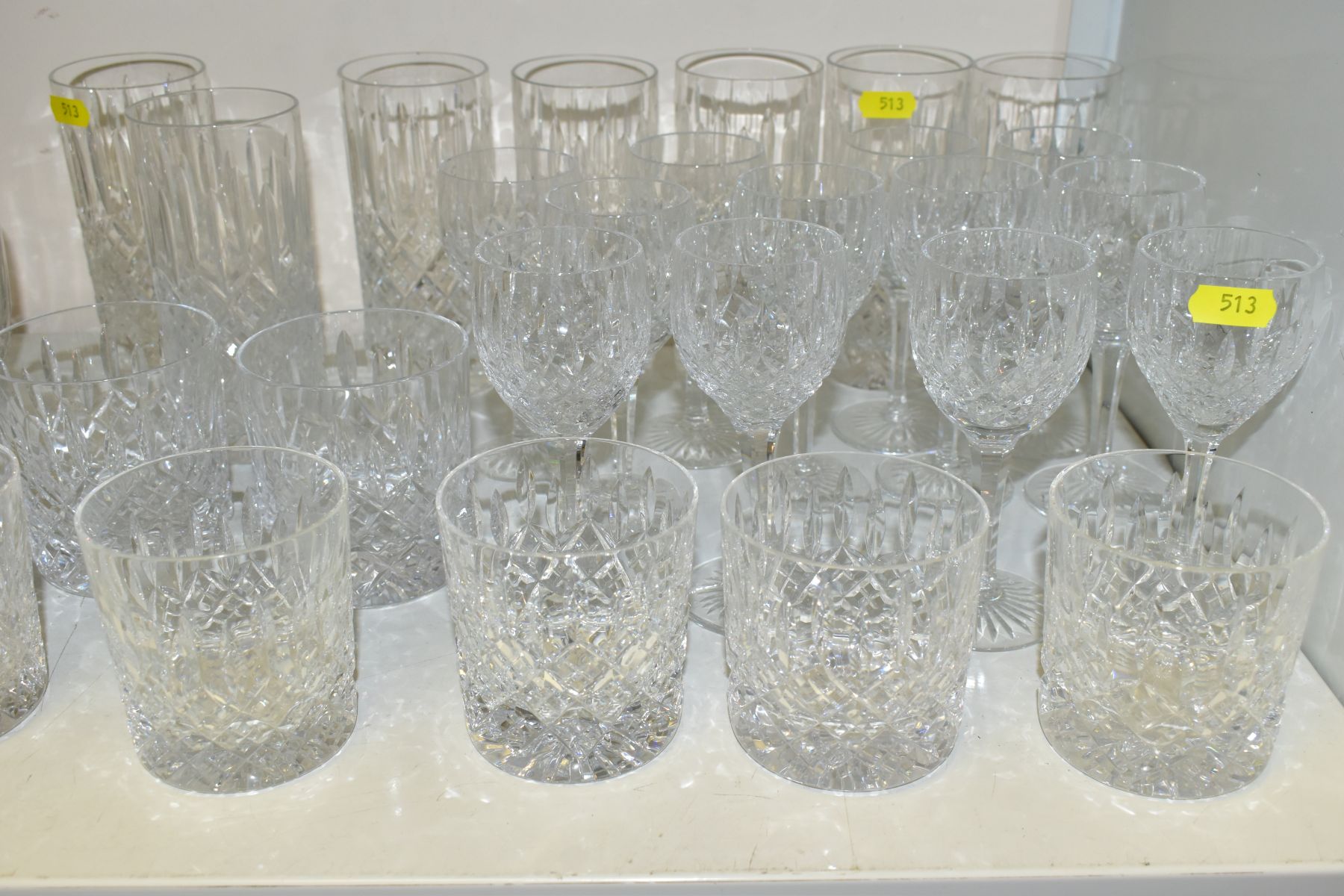 A QUANTITY OF DRINKING GLASSES, etc, including some Stuart Crystal, majority unbranded, includes - Image 7 of 7