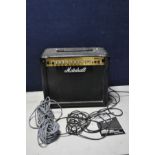 A MARSHALL MG30DFX GUITAR AMPLIFIER with manual and two cables (PAT pass and working)