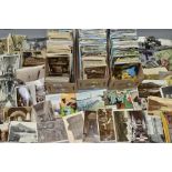 POSTCARDS. Approximately 1500 - 1550 postcards in three Boxes containing a mixture of early - late
