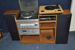 AN ION USB TURNTABLE (PAT pass and working) and a vintage Ferguson Hi Fi in cabinet with two